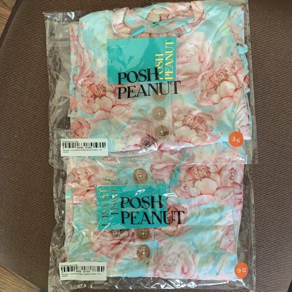 NWT Posh Peanut Kennedy Floral Ruffle Butt Romper - Picture 3 of 8